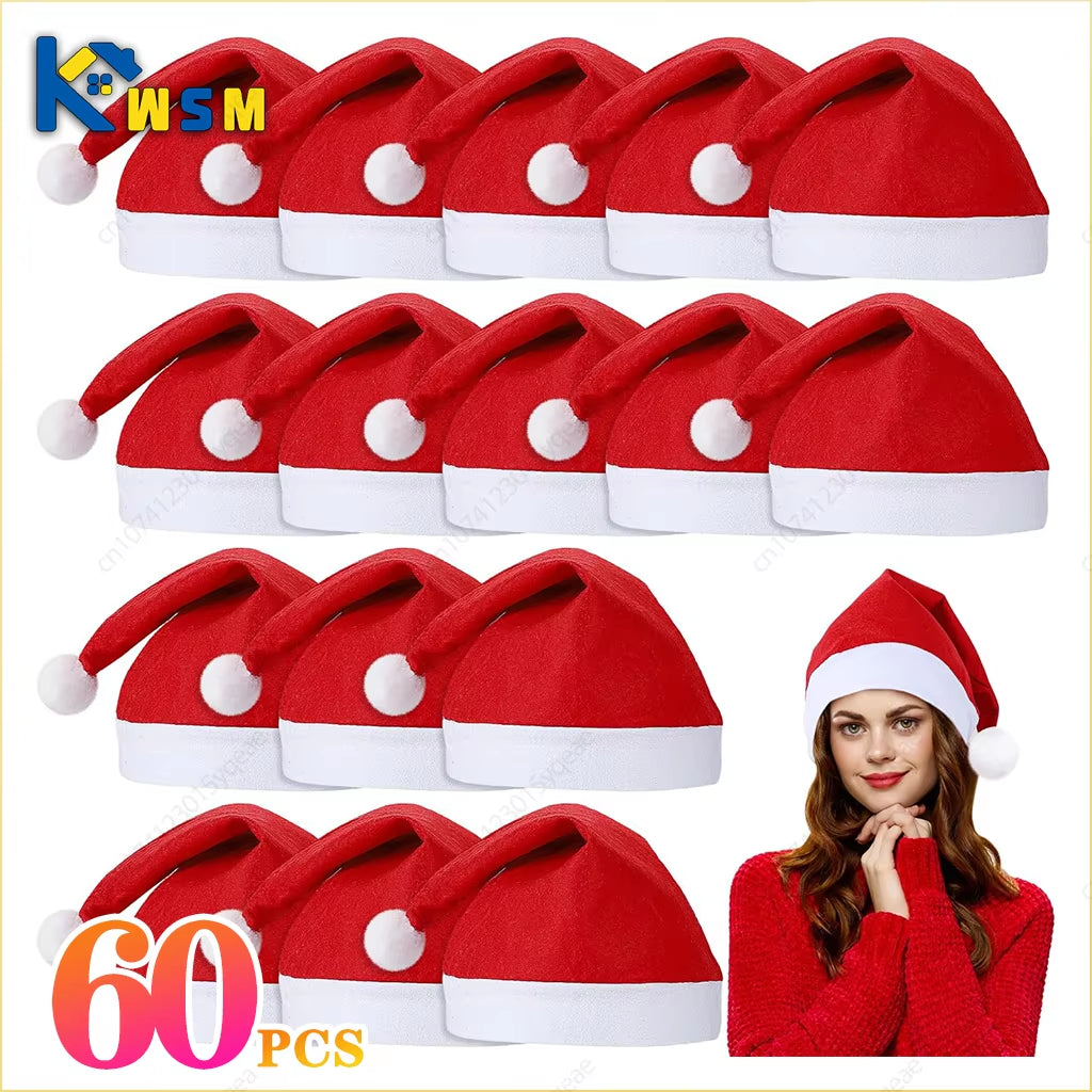 Red Santa Claus Hat for Adults and Children - Ideal for Christmas Gifts and Decorations