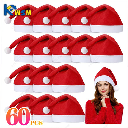 Red Santa Claus Hat for Adults and Children - Ideal for Christmas Gifts and Decorations