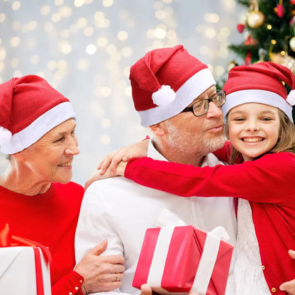 Red Santa Claus Hat for Adults and Children - Ideal for Christmas Gifts and Decorations