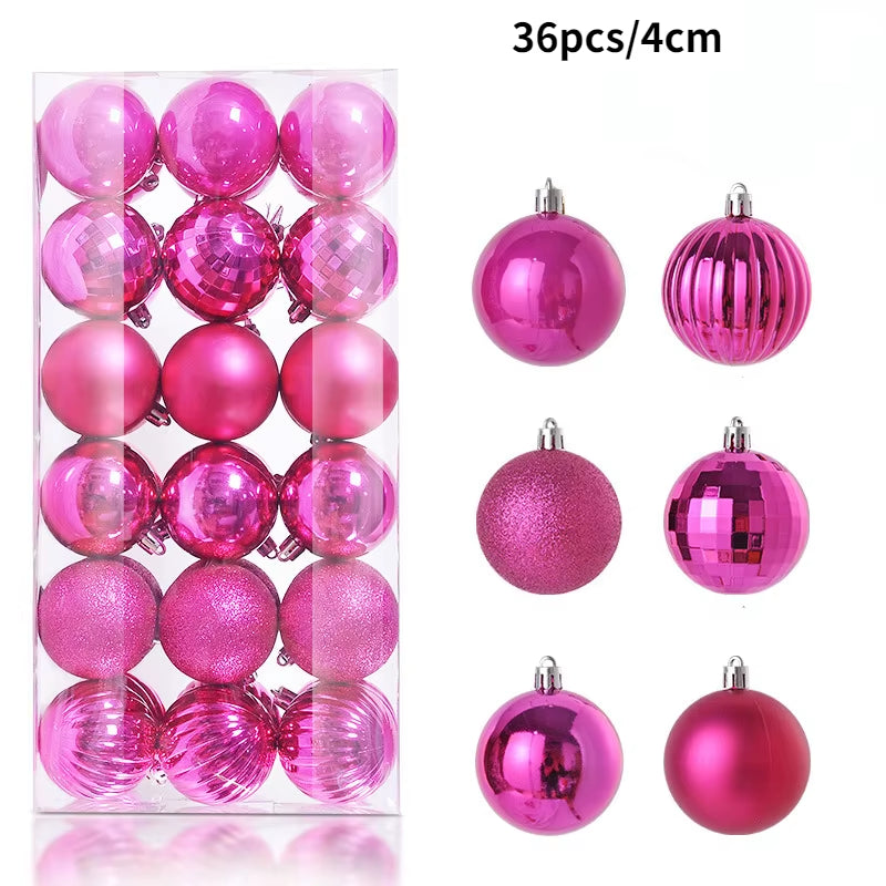Christmas Tree Ornaments Set - 24/36 Decorative Balls for Holiday Celebrations and Home Decor Gifts 2025
