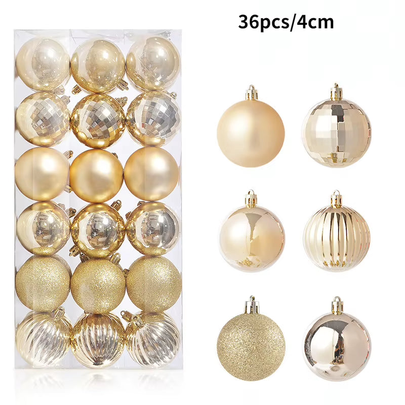 Christmas Tree Ornaments Set - 24/36 Decorative Balls for Holiday Celebrations and Home Decor Gifts 2025