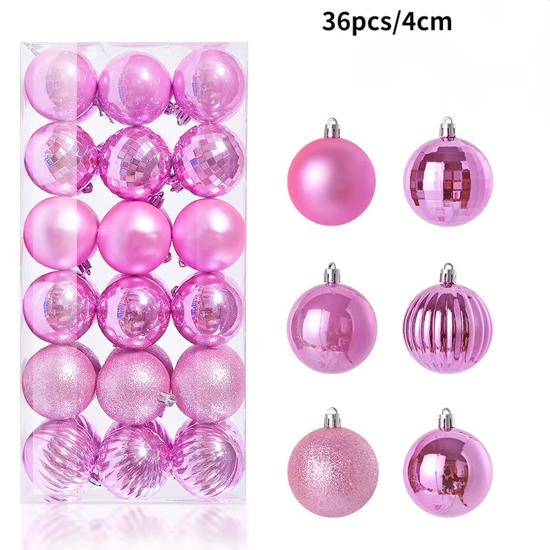 Christmas Tree Ornaments Set - 24/36 Decorative Balls for Holiday Celebrations and Home Decor Gifts 2025