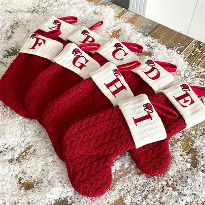 Christmas Alphabet Knitted Socks and Tree Ornaments - Festive Home Decorations for 2024 and Beyond