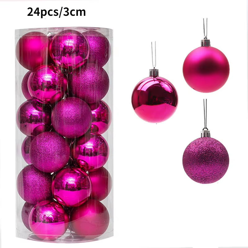 Christmas Tree Ornaments Set - 24/36 Decorative Balls for Holiday Celebrations and Home Decor Gifts 2025
