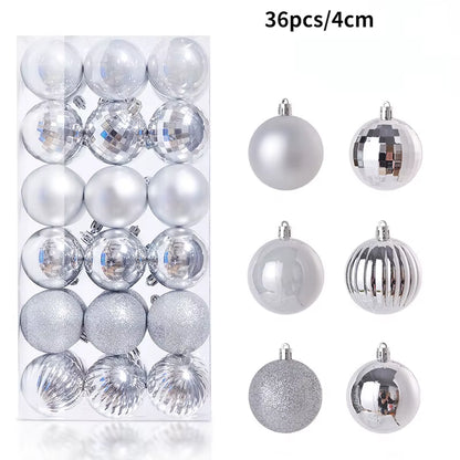Christmas Tree Ornaments Set - 24/36 Decorative Balls for Holiday Celebrations and Home Decor Gifts 2025
