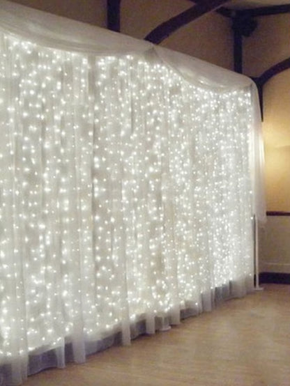 2023 Christmas Curtain Lights Garland - Elegant Holiday Decorations for Home, Ornaments, Gifts, and Celebrations