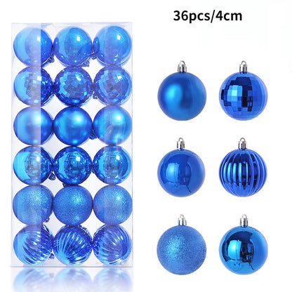 Christmas Tree Ornaments Set - 24/36 Decorative Balls for Holiday Celebrations and Home Decor Gifts 2025
