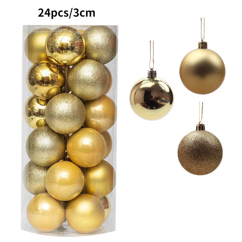 Christmas Tree Ornaments Set - 24/36 Decorative Balls for Holiday Celebrations and Home Decor Gifts 2025