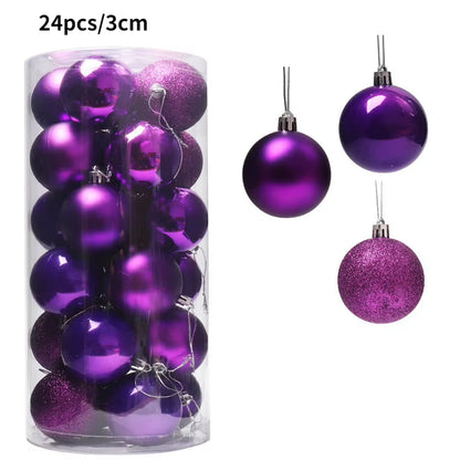 Christmas Tree Ornaments Set - 24/36 Decorative Balls for Holiday Celebrations and Home Decor Gifts 2025