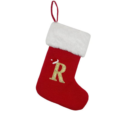 Christmas Alphabet Knitted Socks and Tree Ornaments - Festive Home Decorations for 2024 and Beyond