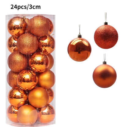 Christmas Tree Ornaments Set - 24/36 Decorative Balls for Holiday Celebrations and Home Decor Gifts 2025