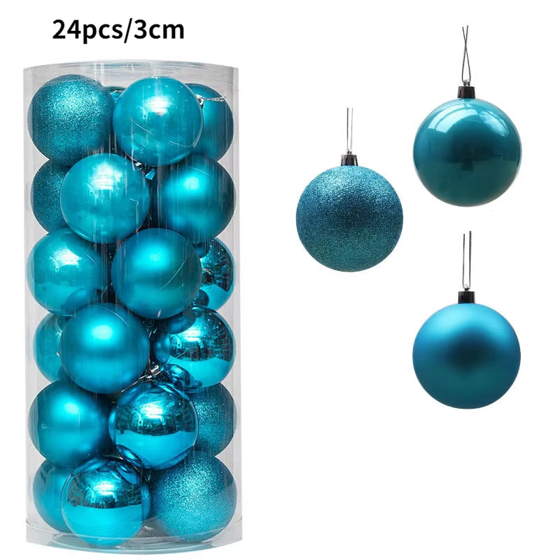 Christmas Tree Ornaments Set - 24/36 Decorative Balls for Holiday Celebrations and Home Decor Gifts 2025