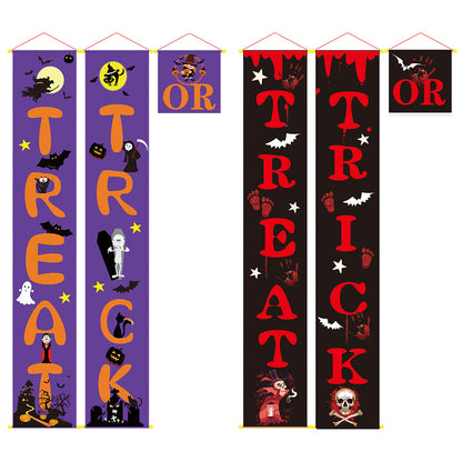 Outdoor Halloween Decoration Banner with Couplets