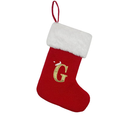 Christmas Alphabet Knitted Socks and Tree Ornaments - Festive Home Decorations for 2024 and Beyond