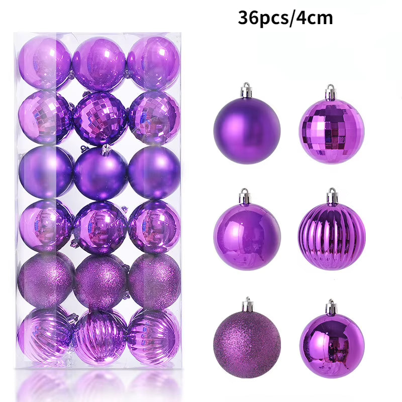 Christmas Tree Ornaments Set - 24/36 Decorative Balls for Holiday Celebrations and Home Decor Gifts 2025