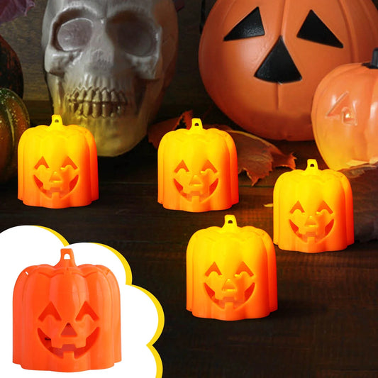 Halloween LED Pumpkin Lanterns - Decorative Candle Lights for Halloween Celebrations and Gifts