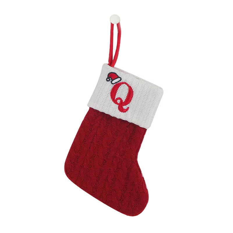Christmas Alphabet Knitted Socks and Tree Ornaments - Festive Home Decorations for 2024 and Beyond