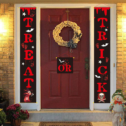 Outdoor Halloween Decoration Banner with Couplets