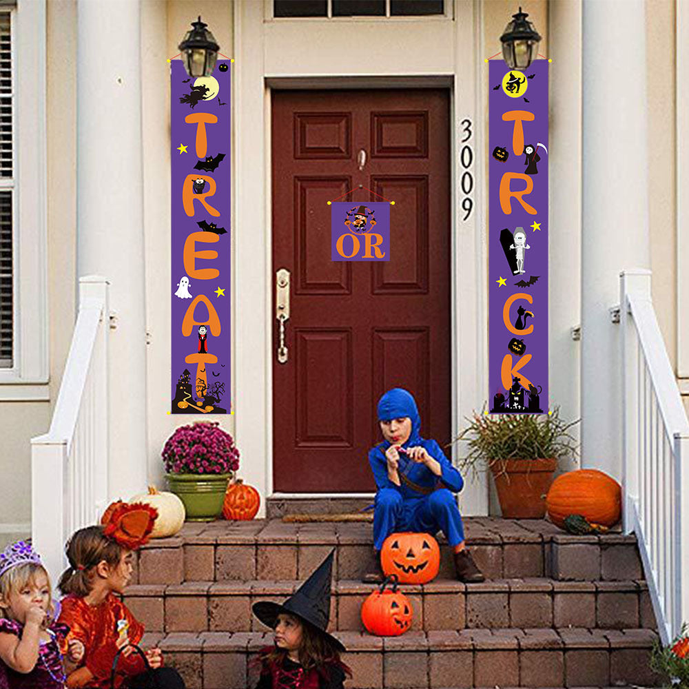 Outdoor Halloween Decoration Banner with Couplets