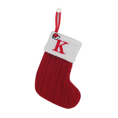 Christmas Alphabet Knitted Socks and Tree Ornaments - Festive Home Decorations for 2024 and Beyond