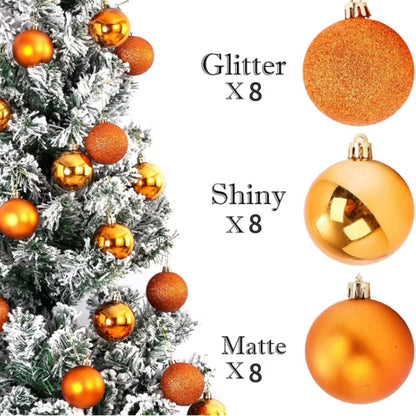 Christmas Tree Ornaments Set - 24/36 Decorative Balls for Holiday Celebrations and Home Decor Gifts 2025