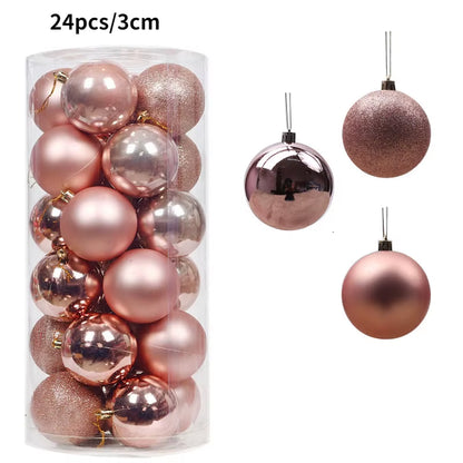 Christmas Tree Ornaments Set - 24/36 Decorative Balls for Holiday Celebrations and Home Decor Gifts 2025