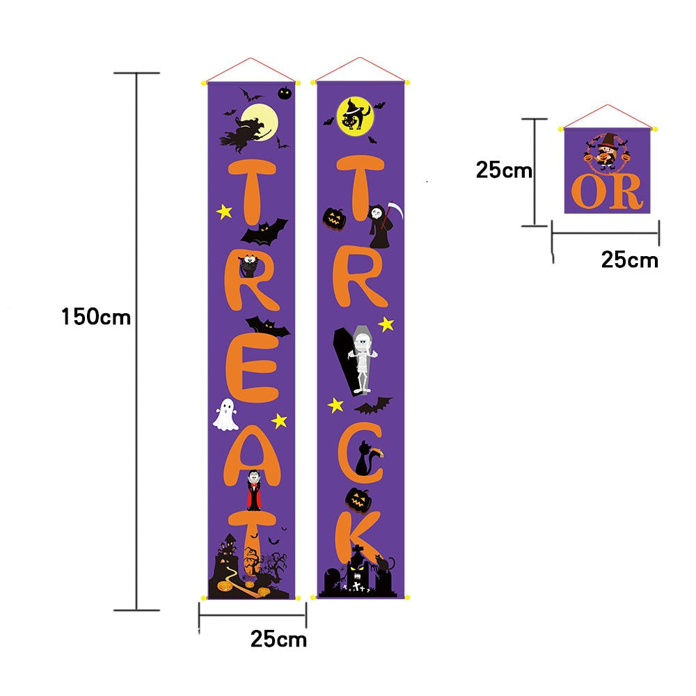 Outdoor Halloween Decoration Banner with Couplets