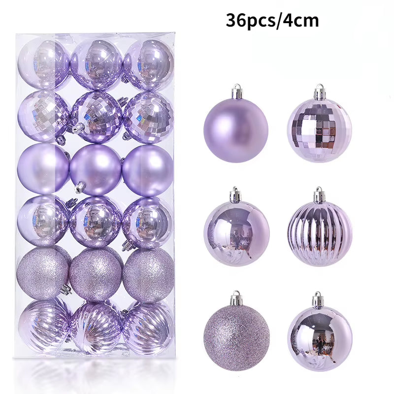 Christmas Tree Ornaments Set - 24/36 Decorative Balls for Holiday Celebrations and Home Decor Gifts 2025