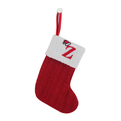 Christmas Alphabet Knitted Socks and Tree Ornaments - Festive Home Decorations for 2024 and Beyond