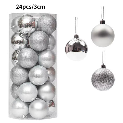 Christmas Tree Ornaments Set - 24/36 Decorative Balls for Holiday Celebrations and Home Decor Gifts 2025