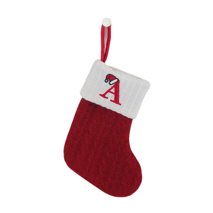 Christmas Alphabet Knitted Socks and Tree Ornaments - Festive Home Decorations for 2024 and Beyond