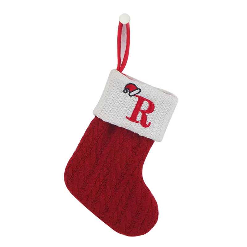 Christmas Alphabet Knitted Socks and Tree Ornaments - Festive Home Decorations for 2024 and Beyond