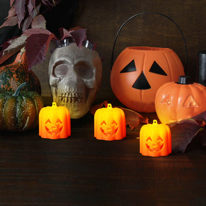 Halloween LED Pumpkin Lanterns - Decorative Candle Lights for Halloween Celebrations and Gifts