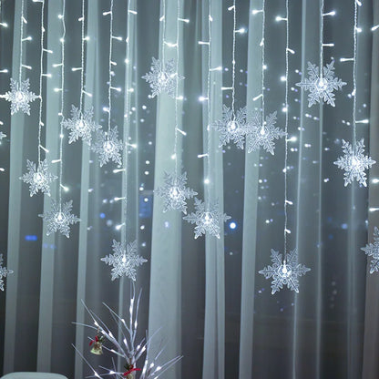 LED Snowflake Fairy Light Curtain Light Garland Christmas Decoration for Home 2023 Xmas String Light Navidad Natal New Year 2024