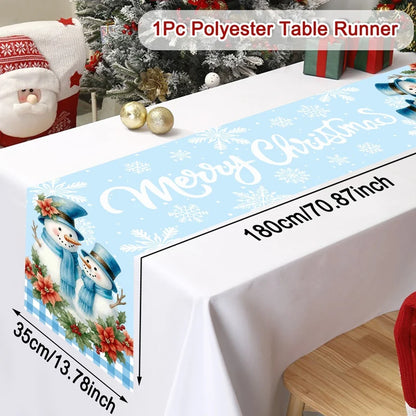 Christmas Table Runner Merry Christmas Decoration for Home Xmas Table Decor 2026 Navidad Notal Noel Ornament Happy New Year 2027