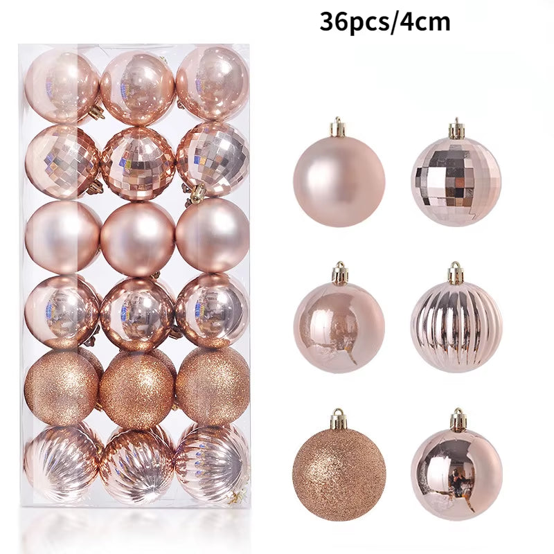 Christmas Tree Ornaments Set - 24/36 Decorative Balls for Holiday Celebrations and Home Decor Gifts 2025