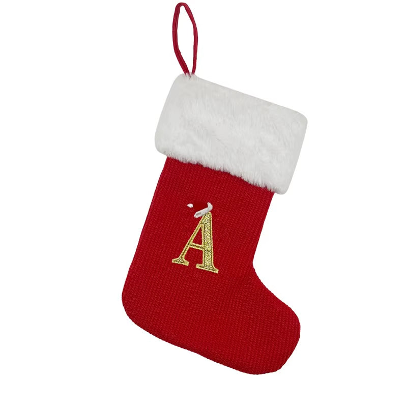 Christmas Alphabet Knitted Socks and Tree Ornaments - Festive Home Decorations for 2024 and Beyond