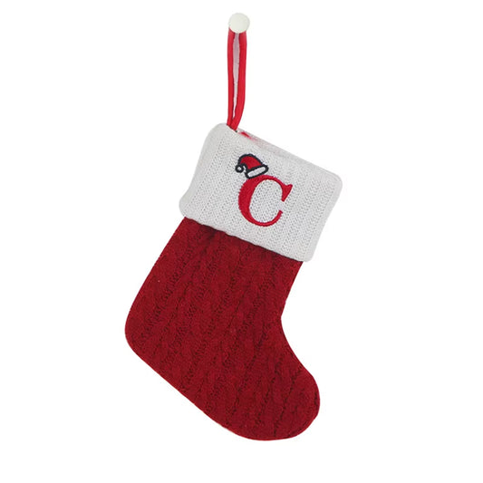 Christmas Alphabet Knitted Socks and Tree Ornaments - Festive Home Decorations for 2024 and Beyond