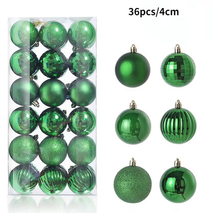 Christmas Tree Ornaments Set - 24/36 Decorative Balls for Holiday Celebrations and Home Decor Gifts 2025