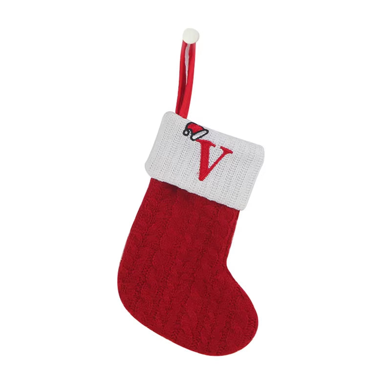Christmas Alphabet Knitted Socks and Tree Ornaments - Festive Home Decorations for 2024 and Beyond