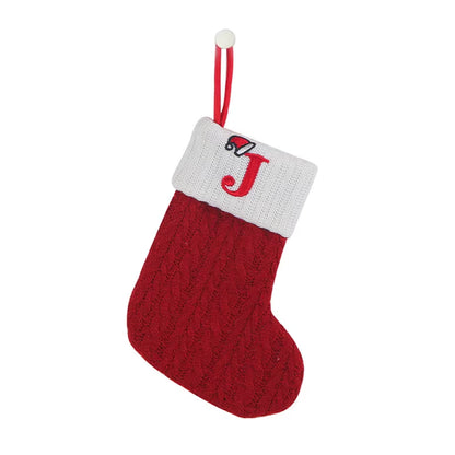 Christmas Alphabet Knitted Socks and Tree Ornaments - Festive Home Decorations for 2024 and Beyond
