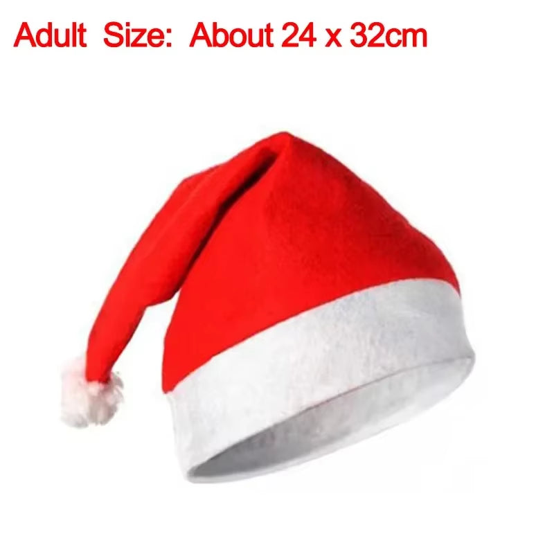 Red Santa Claus Hat for Adults and Children - Ideal for Christmas Gifts and Decorations