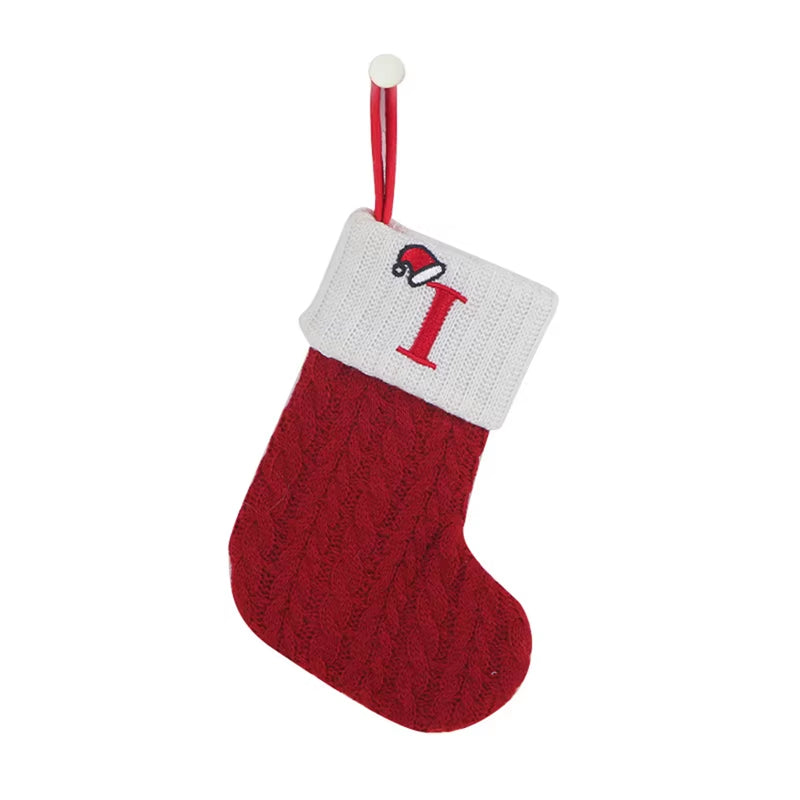 Christmas Alphabet Knitted Socks and Tree Ornaments - Festive Home Decorations for 2024 and Beyond