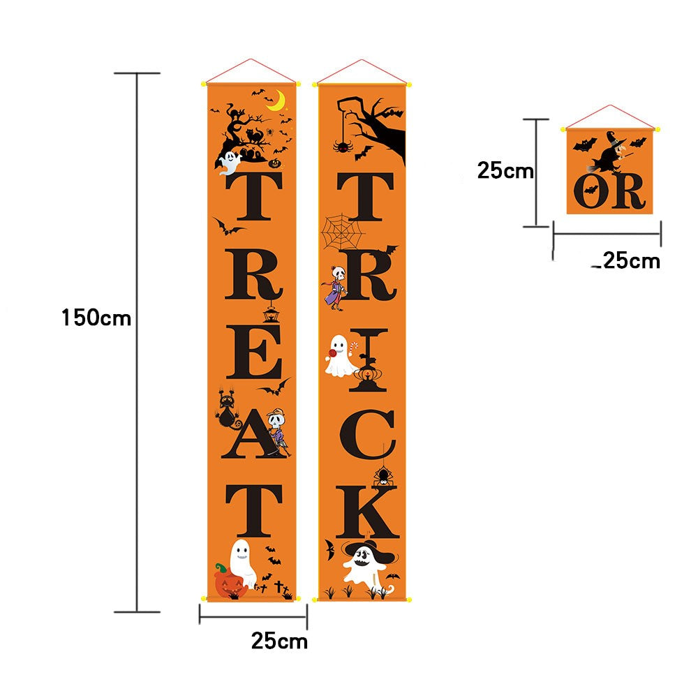 Outdoor Halloween Decoration Banner with Couplets