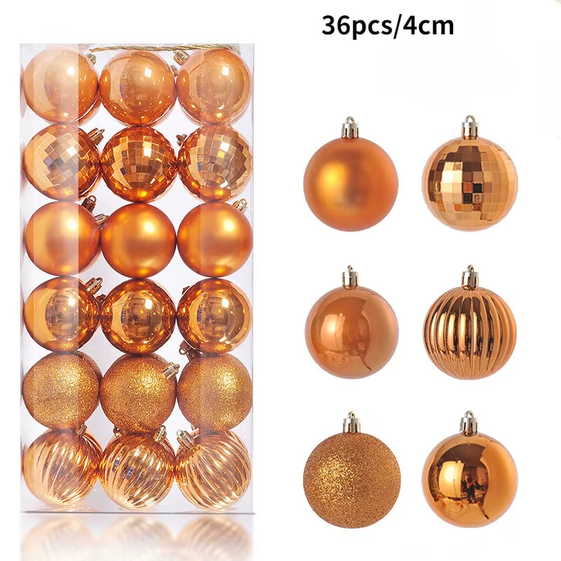 Christmas Tree Ornaments Set - 24/36 Decorative Balls for Holiday Celebrations and Home Decor Gifts 2025