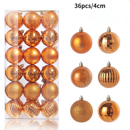 Christmas Tree Ornaments Set - 24/36 Decorative Balls for Holiday Celebrations and Home Decor Gifts 2025