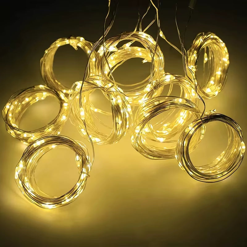 2023 Christmas Curtain Lights Garland - Elegant Holiday Decorations for Home, Ornaments, Gifts, and Celebrations
