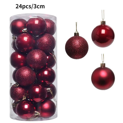 Christmas Tree Ornaments Set - 24/36 Decorative Balls for Holiday Celebrations and Home Decor Gifts 2025