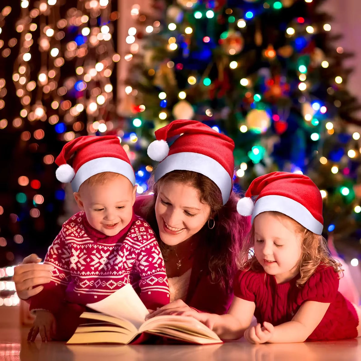 Red Santa Claus Hat for Adults and Children - Ideal for Christmas Gifts and Decorations
