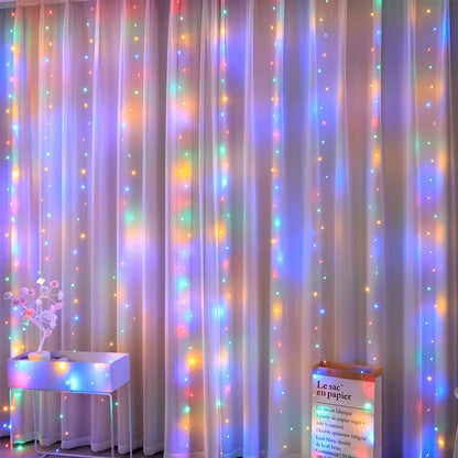 2023 Christmas Curtain Lights Garland - Elegant Holiday Decorations for Home, Ornaments, Gifts, and Celebrations